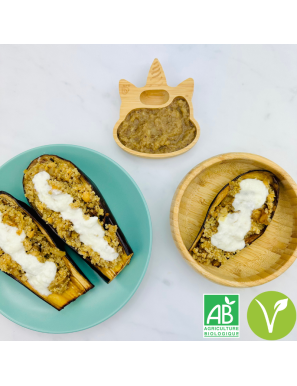 Aubergines farcies 
aux pois chiches
