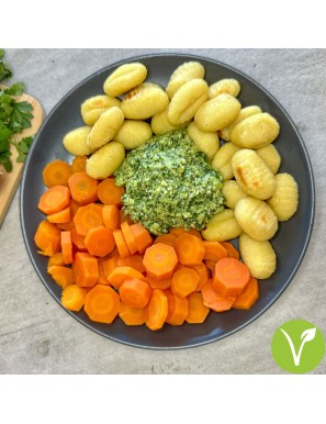 Gnocchis aux carottes et pesto