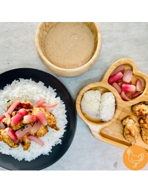 Radis Rosés, Riz & Poulet Grillé