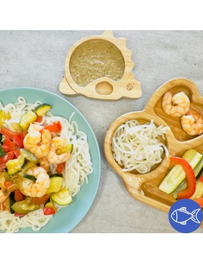 Wok de crevettes ensoleillées