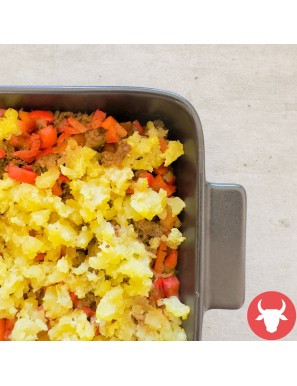 Parmentier de pommes de terre et poivrons