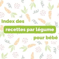 Index des recettes par légume pour les repas de bébé Les Petits Plats de Marius