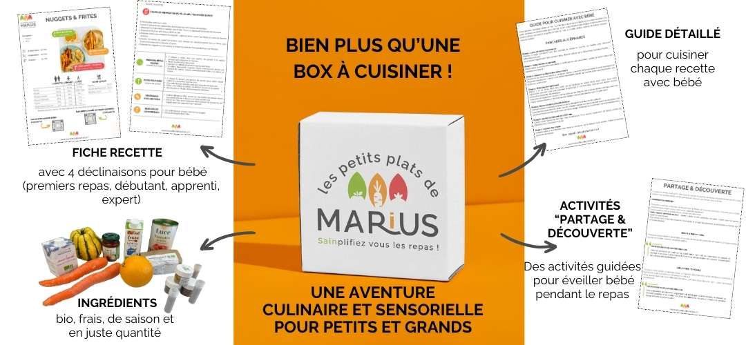 Box d'éveil et d'aventures culinaires Diversification alimentaire Les Petits Plats de Marius